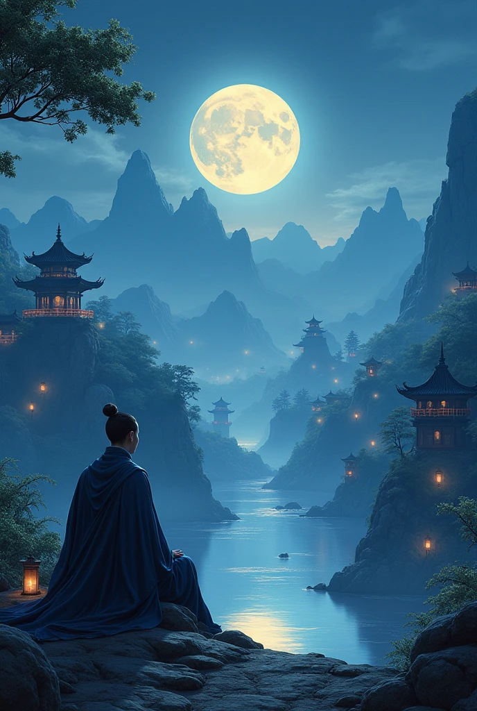 Ancient China at night