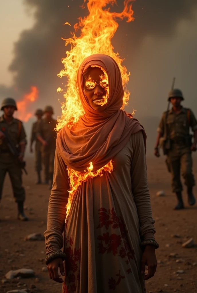 Indian army torched a Muslim girl