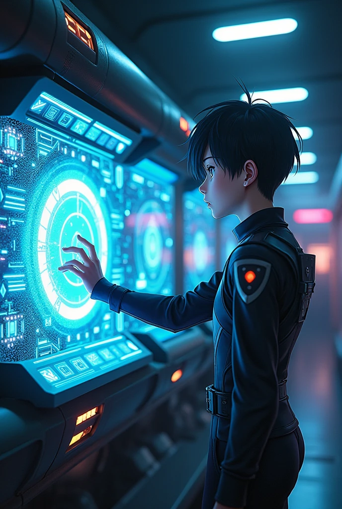 Tank interface in anime style