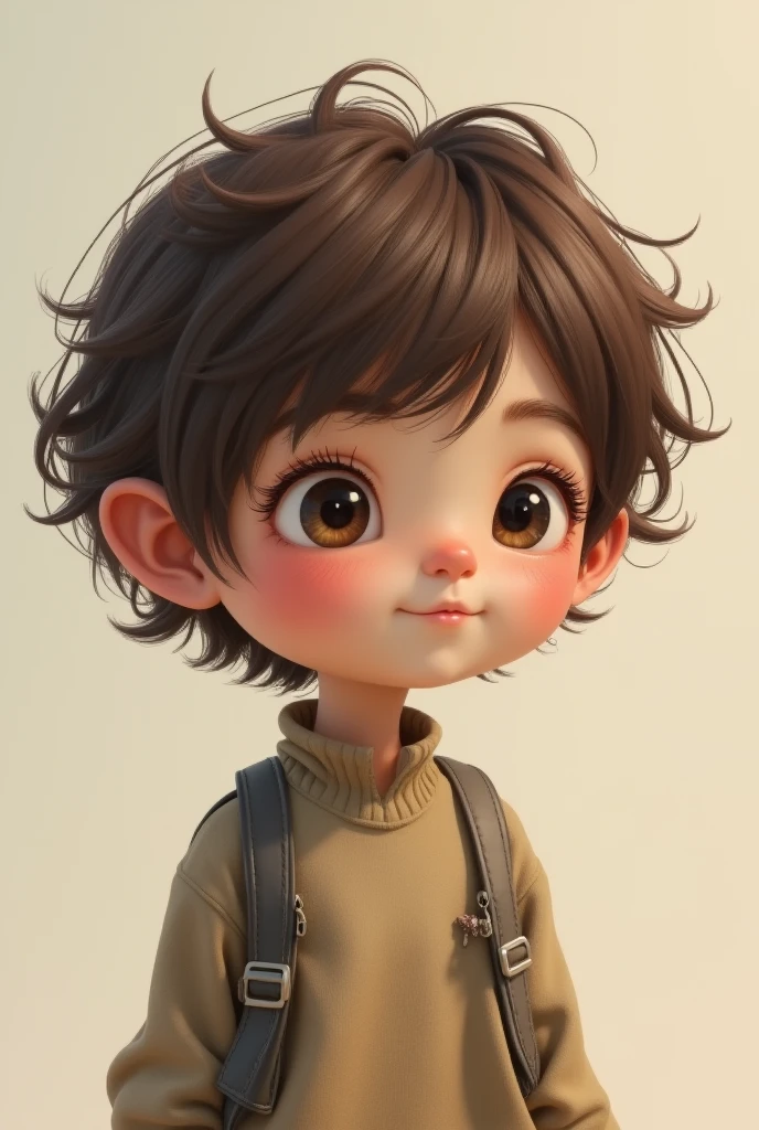 A short-haired elementary school girl who resembles a very realistic otter Real Humans 
