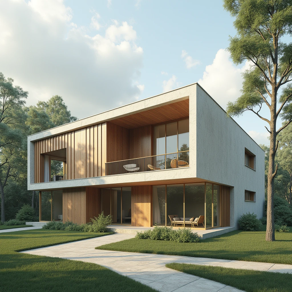 Build me a one-story building to provide psycho-oncological help with large windows