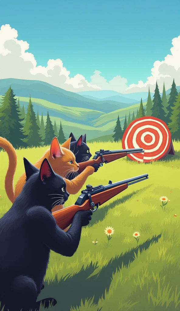 Rifle range、Cats、Bullseye
