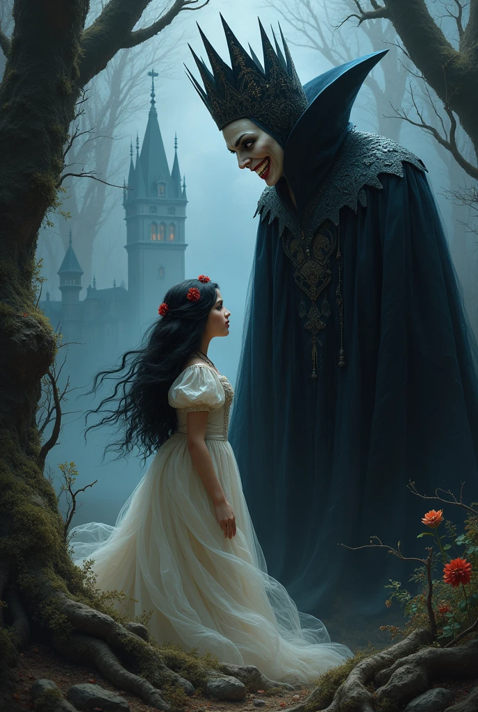 Snow White's beauty and the Queen's madness