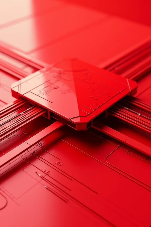 Red with flat wires 