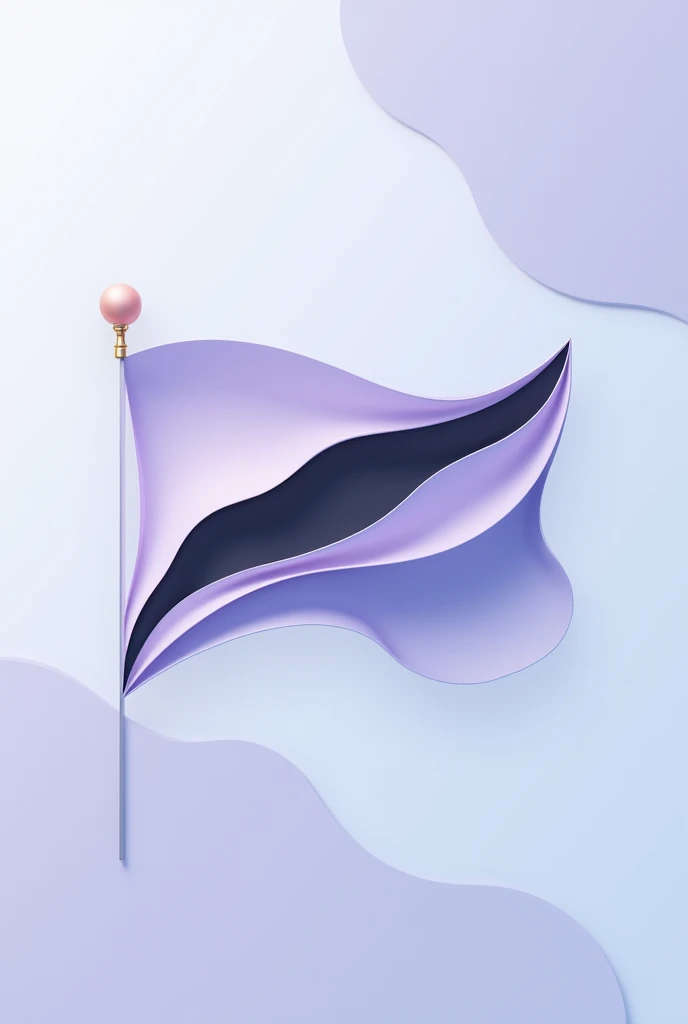 generate a new flag, pastel colors, light blue, purple and black