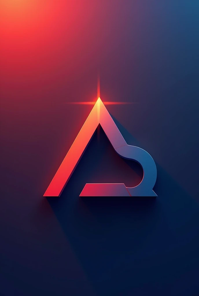 Symbol for a company , combination of letter A and S and also sun , color red and blue