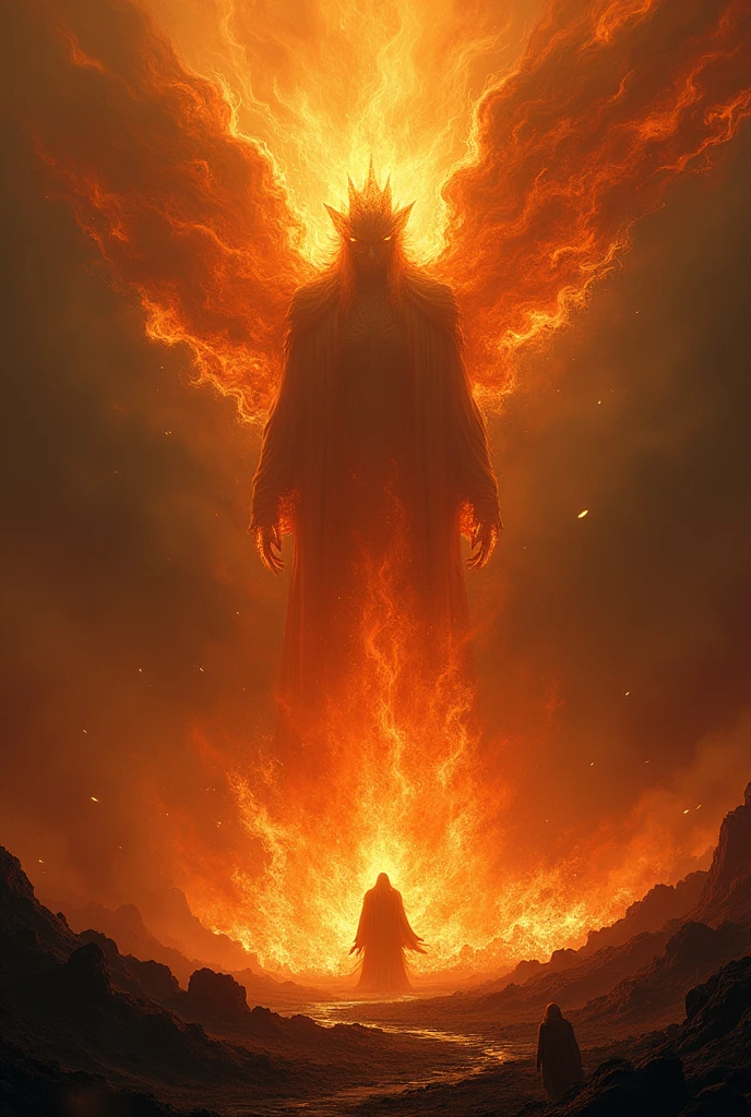 Dreadful put of the glowing flames of the wrath of god