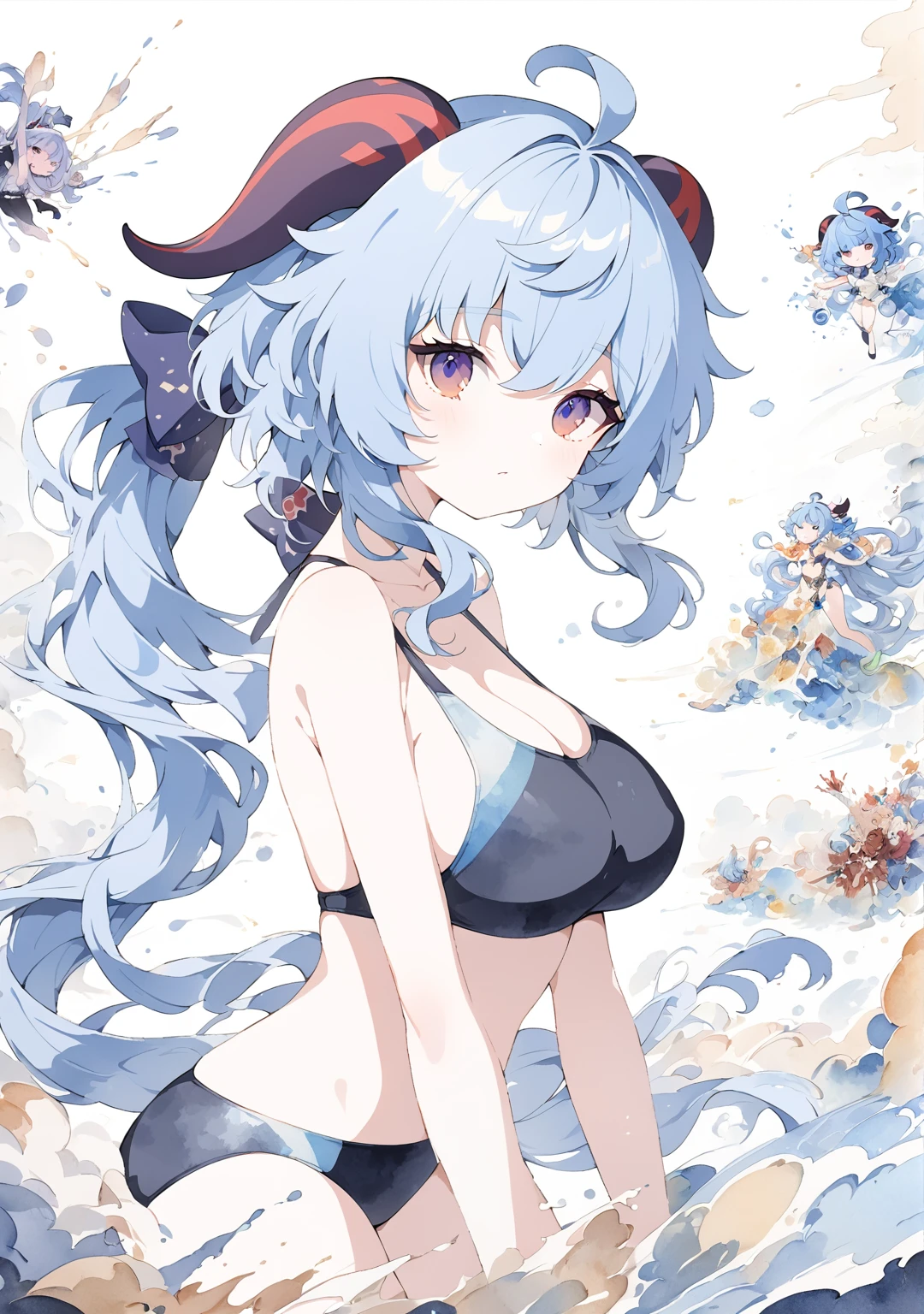 SFW masterpieces、extremely detailed 8k CG、Sharp lines)、Remu,Rezero,Official art、Colorful and beautiful Japan anime style big eyes、Kawaii Girl、light blue short hair、hair adornments、dark-brown eyes、Small hard nipple erection:1.4、( Big poop coming out of the anus :1.6)、looking at the viewers、full of shyness、 (large full breasts)、(frombelow、Gonzo:1.3)、cammel toe:1.3、 barechested、tits out、cleavage of the breast:1.3、slick skin:1.2、(Sweaty lower body:1.3) 、(Defecation posture:1.5),(Spread legs wide 、Camel toe emphasis pose:1.5、Drooping poop :1.5)、Detailed female genitalia(The shape of the hairy female genitalia is clearly visible:1.3)、Poop on the floor、 composition visible from the parietal to the thighs from viewer