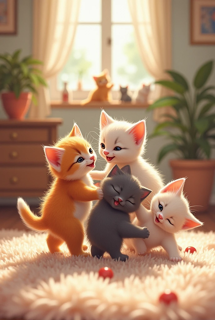 Des belle chatons qui joue ensemble
