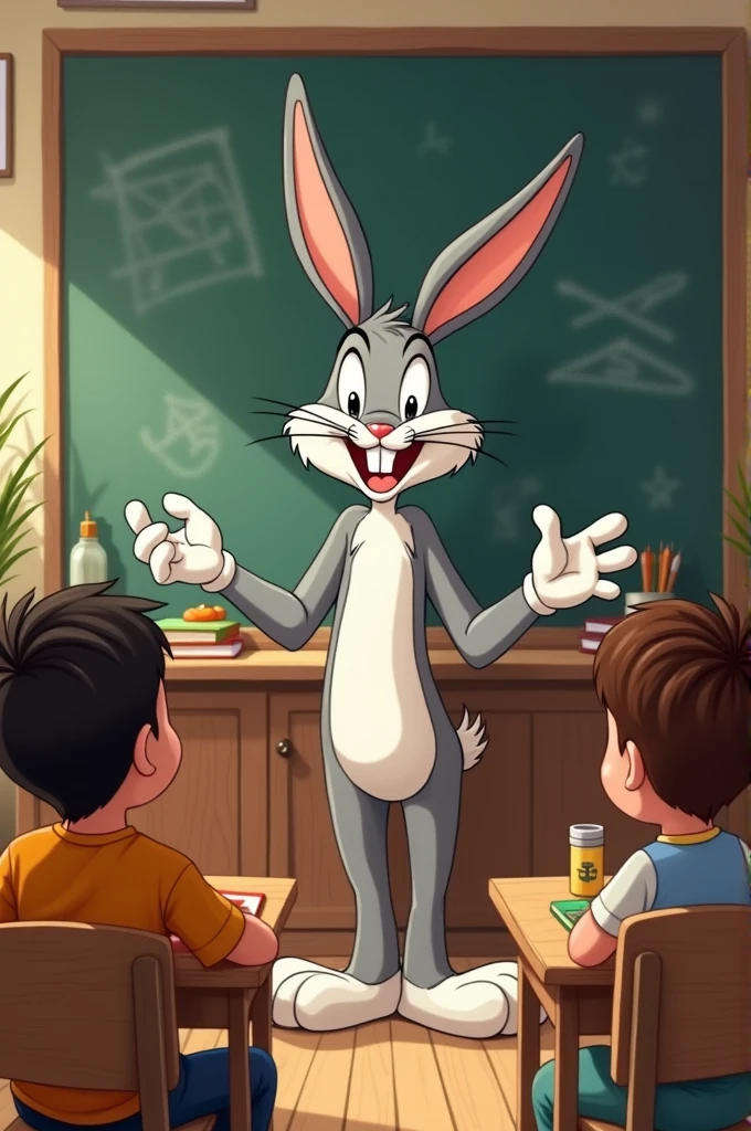 Bugs Bunny teaching children 