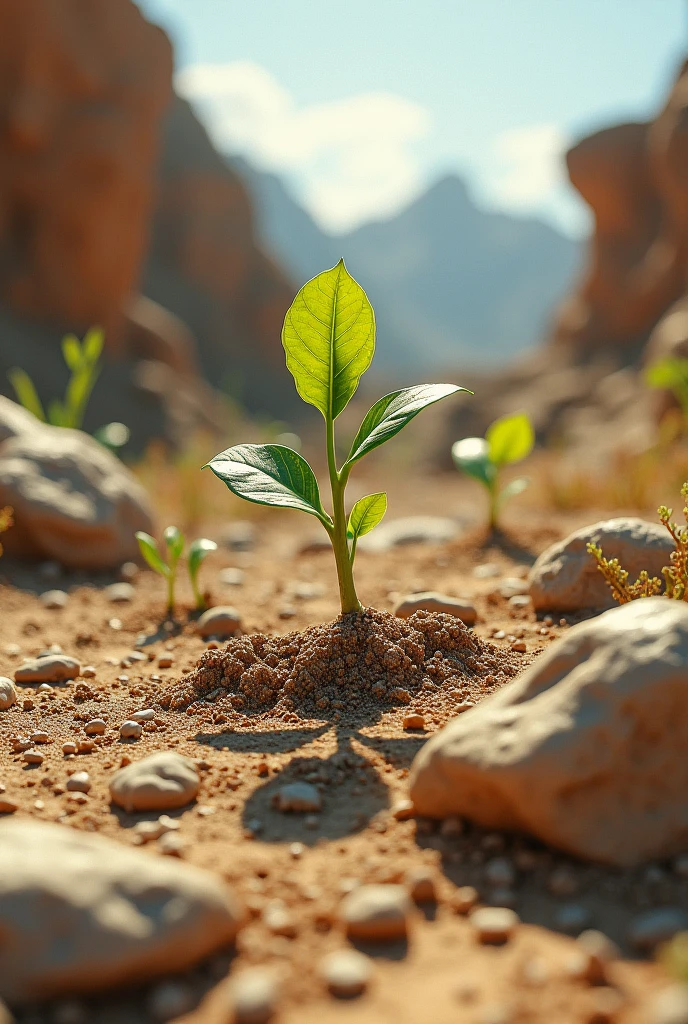 seeds in rocky ground