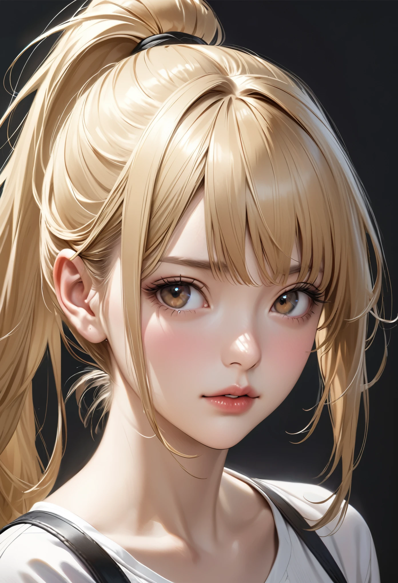 Ultra-realism、Blonde、ponytail
