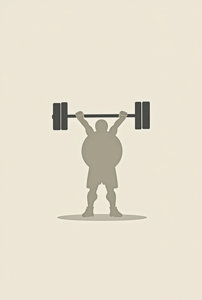 Logo for a weightlifting athlete, use light colors and the character should be a circle figure lifting the bar in a snatch.