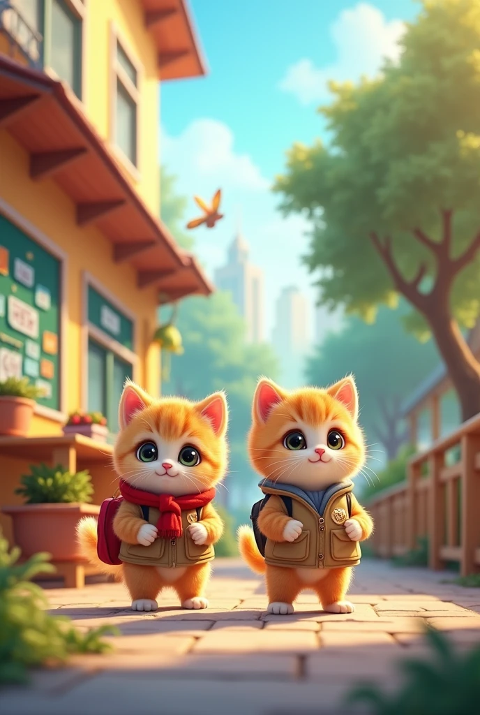  cats going to school