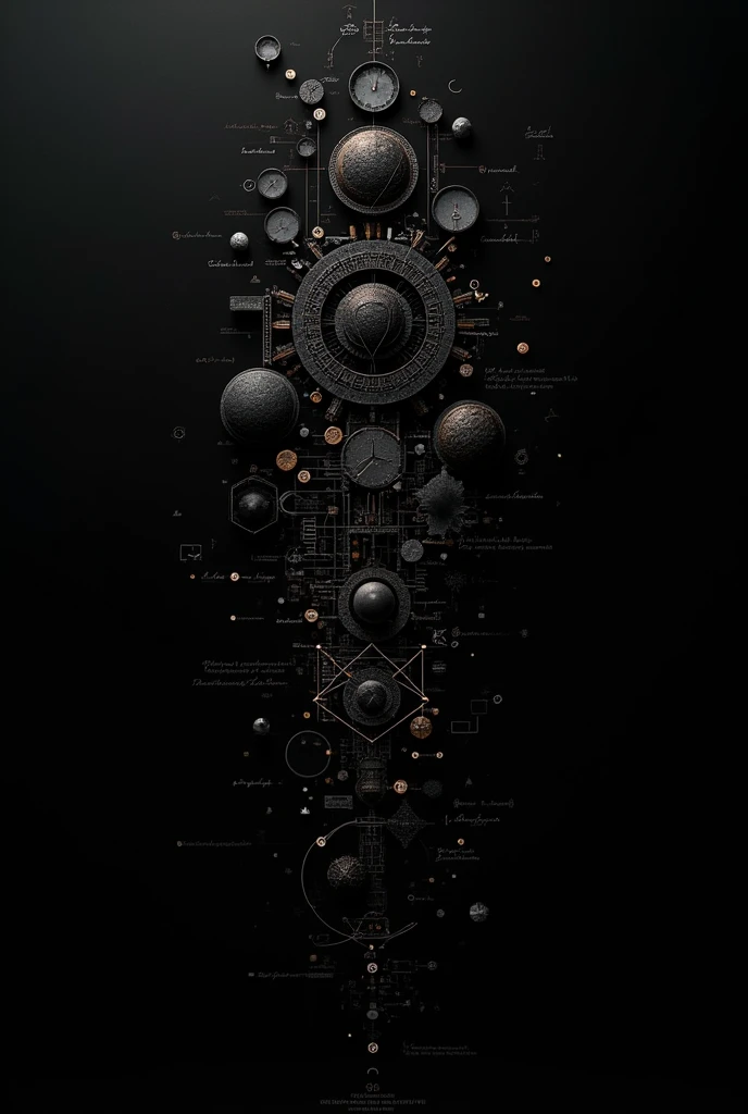Create a black background about mathematics