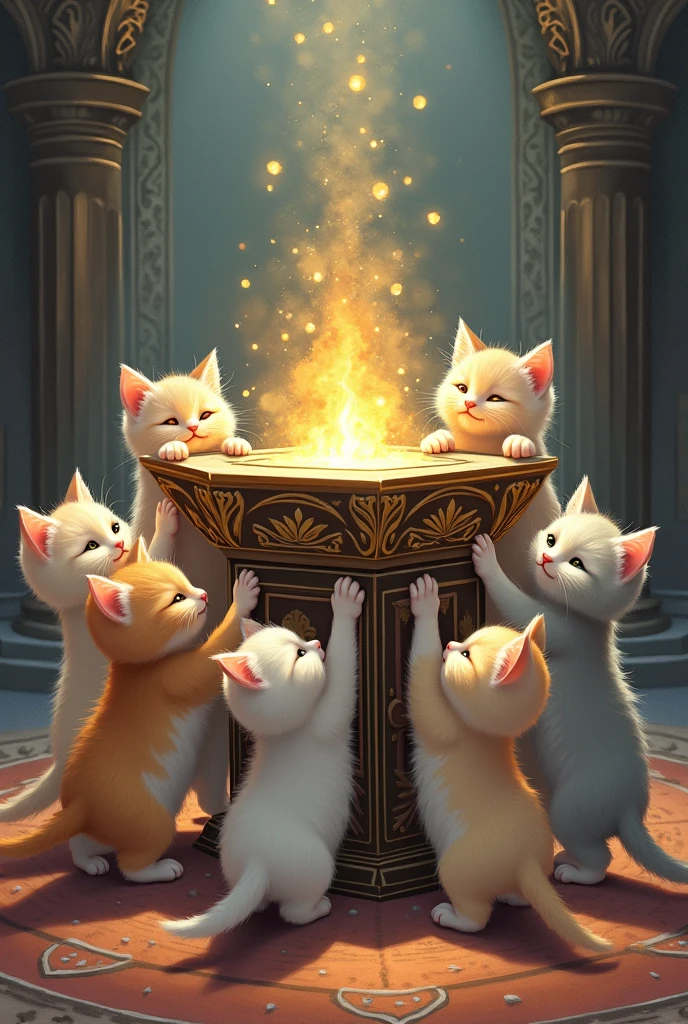 Des petit chat qui souleve un arlter
