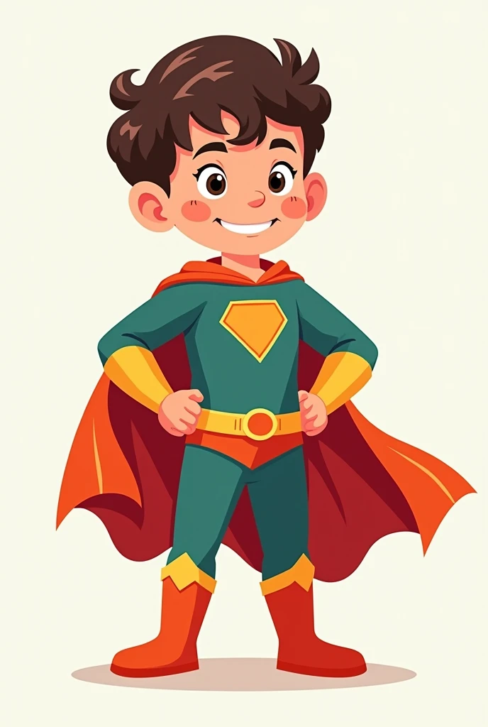 A self-care superhero in a boy version that is easy to draw