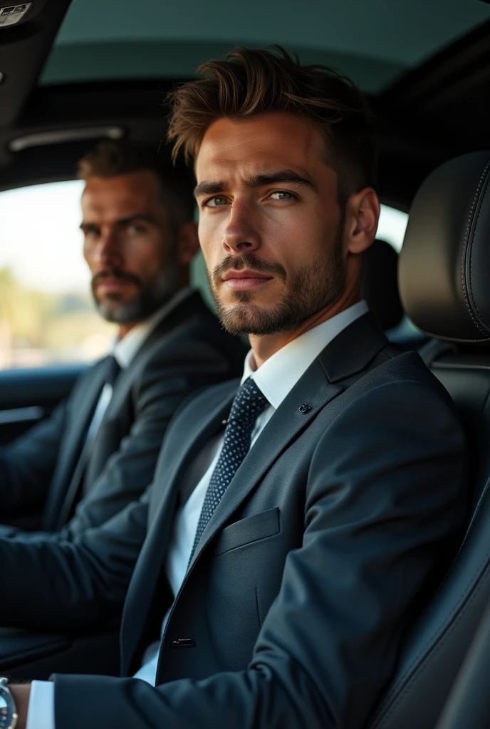 Draw amanhwa 20 year old CEO in the car and his male assistant manager