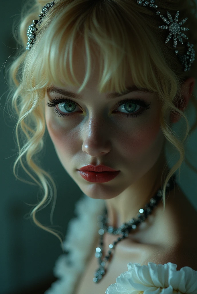 Cinderella,Cinderella,Yandere,blond,Retro hairstyle,Diamond hair ornaments