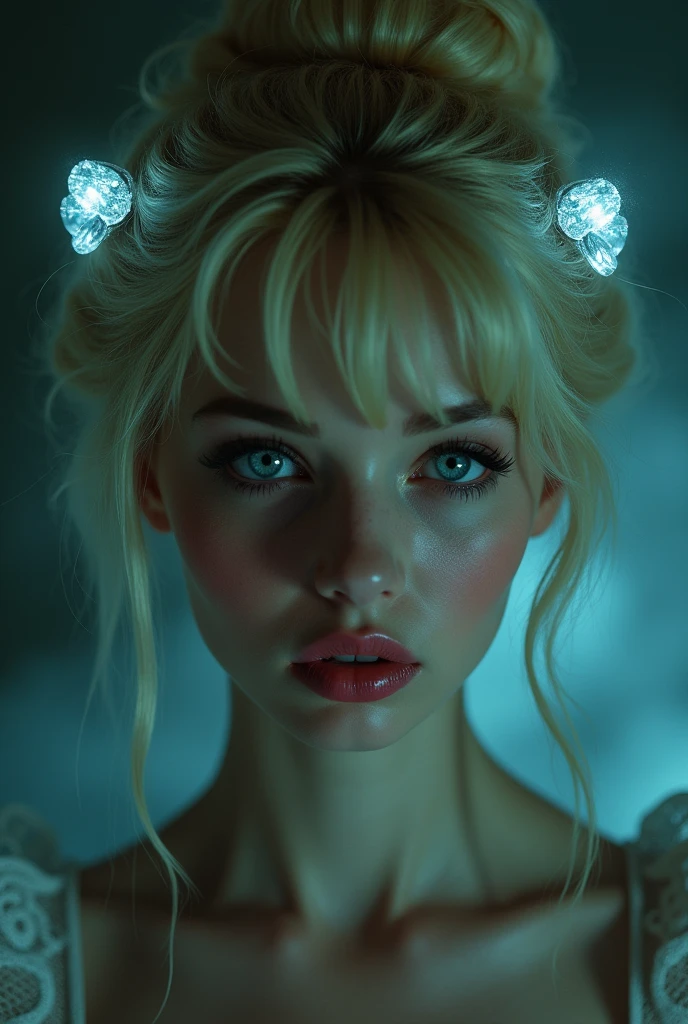 Cinderella,Cinderella,Yandere,blond,Retro hairstyle,Diamond hair ornaments
