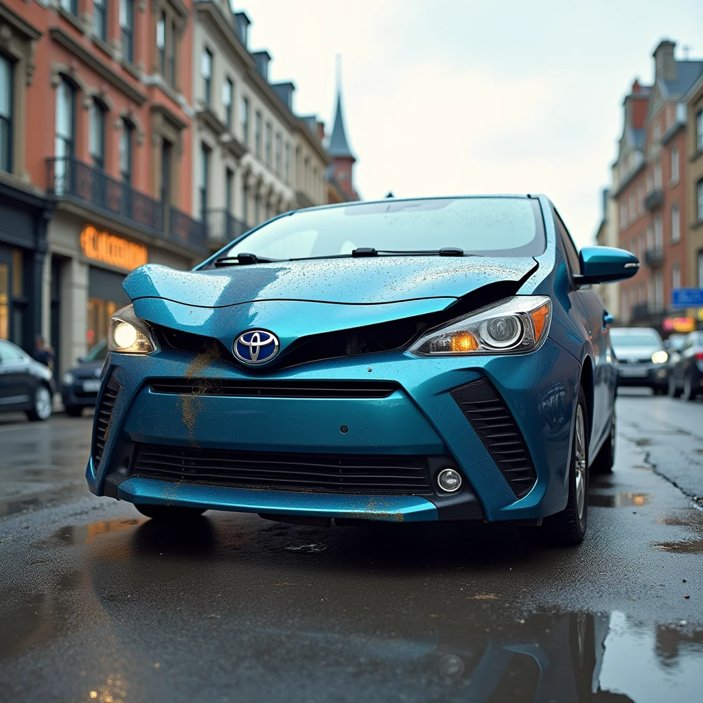 toyota prius,building,crash,trouble, incident, serious accident