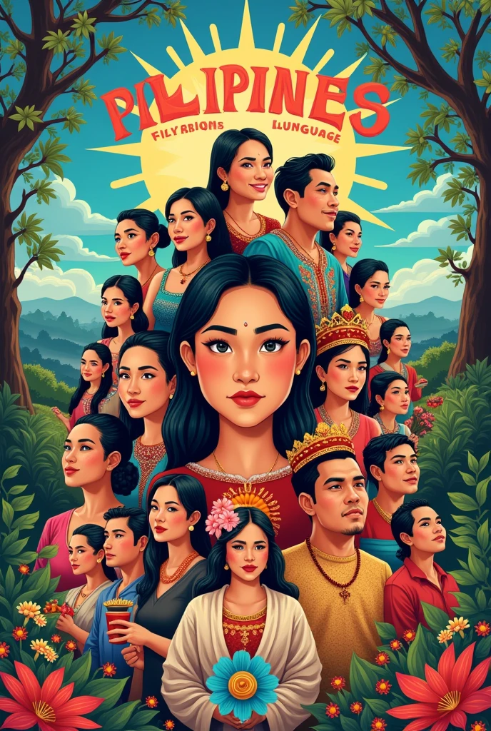 Poster about the variety of the Filipino Language