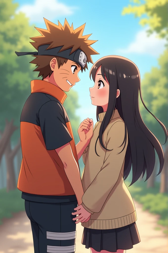 Cute photo of Konohamaru Sarutobi and Hinata's little sister from the Naruto Anime. HD Images.