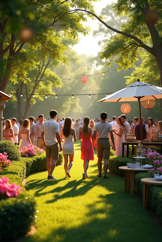 Outdoor party in a garden 