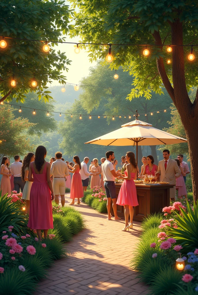 Outdoor party in a garden