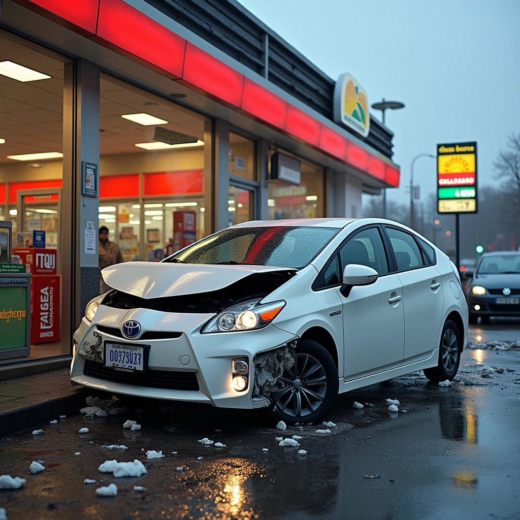 Toyota Prius that crashed into a convenience store, Destroyed convenience store,