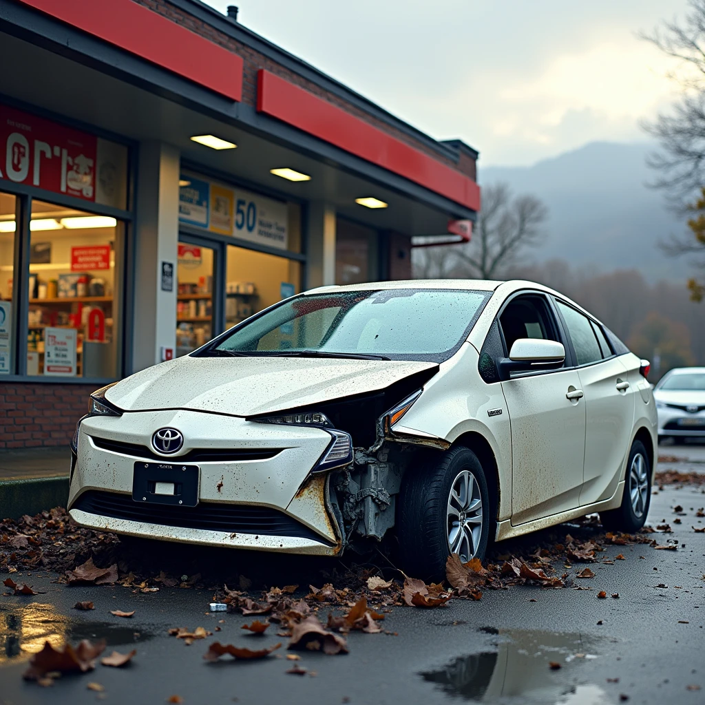 Toyota Prius that crashed into a convenience store, Destroyed convenience store,