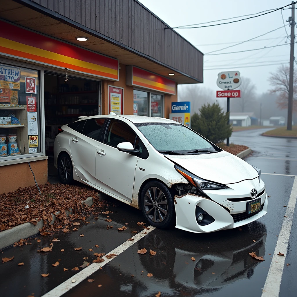 Toyota Prius that crashed into a convenience store, Destroyed convenience store,
