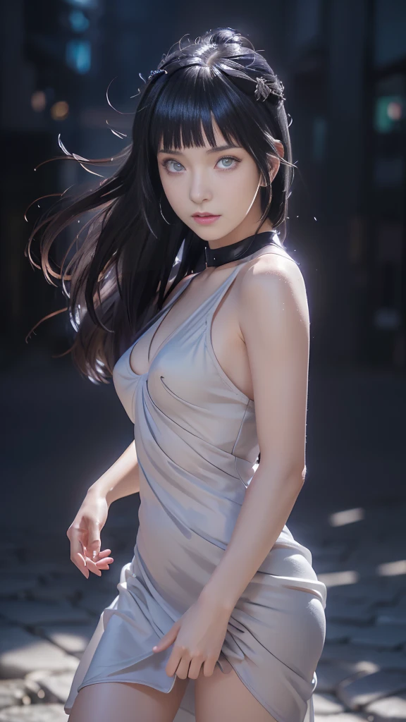Body portrait, 8K, Slender beautiful eyes, Tyndall effect, masterpiece, Top quality, high quality, high resolution, Very detailed photos, (Natural skin texture, Delicate skin, Surrealism, Super sharp), High Detail Skin, (very good, Delicate skin texture, Intricate details, Pretty Face, Realistic face, Realistic eyes, Beautifully detailed eyes, Realistic skin, Beautiful Skin, Surrealism, Very detailed golden ratio, Smiling eyes, Night moonlight background, Body portrait, Glamorous, Sexy knitted dress,Hinata hyuga, hinata hyuga without clothing, anime, anime girl undress, naruto, no dress, realistic,without clothing, light and shadow effects, intricate, highly detailed, digital painting, art station, concept art, smooth, sharp focus, illustration, advanced digital anime art, atmospheric lighting, detailed face, hinata dress less, cloHinata hyuga,anime, naruto, no dress, realistic girl, beautiful anime girl, full body, hinata naruto anime, without clothing, ninja anime girl, body showed, hot style, fantasy anime girl, 4k, 3d, light and shadow effects, intricate, highly detailed, digital painting, art station, concept art, smooth, sharp focus, illustration, advanced digital anime art, atmospheric lighting, detailed face, hinata undress full body ,anime full body view.