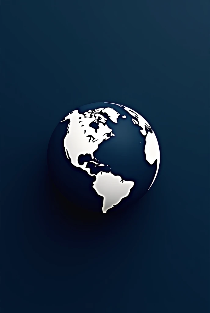 Earth's black and white icon detailed solid background with #0047BB colour
