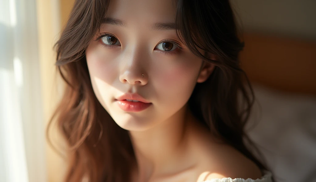 masterpiece、8hair、Highest quality, Soft Light, Ultra-high resolution, (Realistic:1.4), bedroom,high school girl, Cosplay, Expose,RAW Photos,24 year old Japanese, alone, cute, Cool women、(pupil, light in your eyes), Beautiful face in every detail,(High resolution detail of human skin texture)