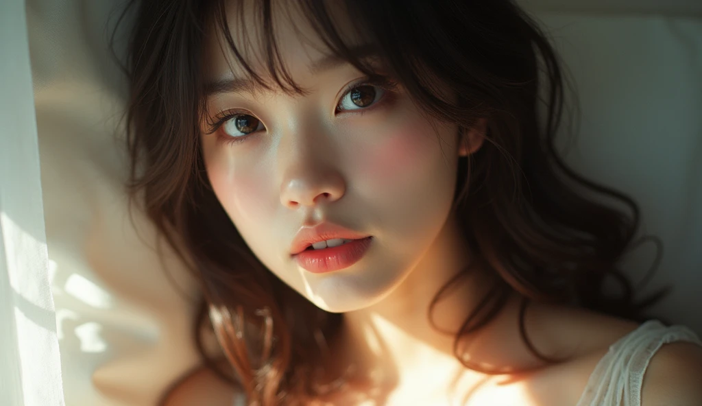 masterpiece、8hair、Highest quality, Soft Light, Ultra-high resolution, (Realistic:1.4), bedroom,high school girl, Cosplay, Expose,RAW Photos,24 year old Japanese, alone, cute, Cool women、(pupil, light in your eyes), Beautiful face in every detail,(High resolution detail of human skin texture)