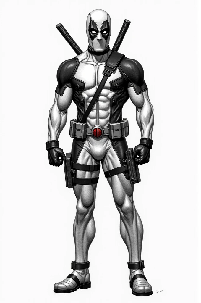 Deadpool full body  pencil sketch