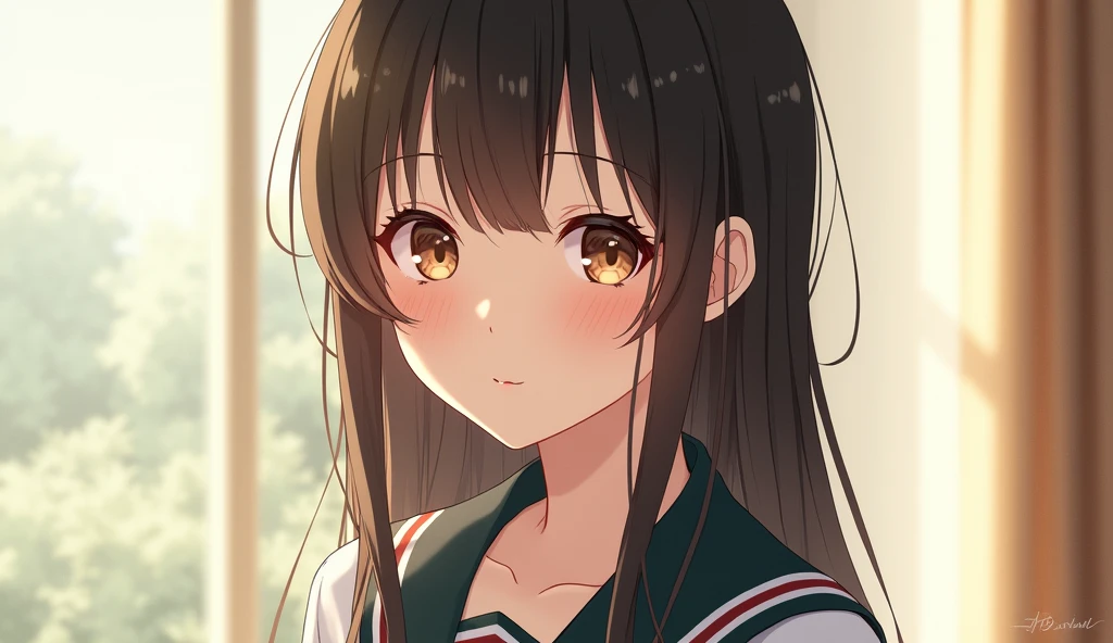 high school girl, uniform, masterpiece、8hair、Highest quality, Soft Light, Ultra-high resolution, (Realistic:1.4), RAW Photos,24 year old Japanese, alone, cute, Cool women、(pupil, light in your eyes), Beautiful face in every detail