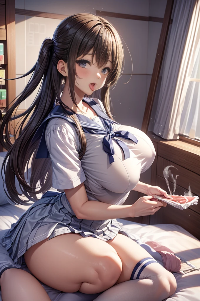 Ultra HD、Ultra high definition、Noise Reduction、perfection、Image quality adjustment、Balance Changes、Optimal Lighting、Minor corrections、Detail Correction、woman、((Petite women、Neat and clean appearance、:1.3))、((room、On the bed、high school girl、uniform:1.5))、((Slut、I'm into raw sex、Cream Pie、contraceptiveを飲む))、((contraceptiveを大量に所持、机の上のcontraceptiveの箱、Show me the morning-after pill.:1.5))、Camel Toe、Giant tit、Nipple Puffs、Cleavage、Plump、Super big breasts、Super big butt、Bubble butt、Earrings、Earrings、lipstick、necklace、Thick lips、Heterochromia、Bracelet、Caster wheel、first round、Hair Charm、Lip gloss、Long False Eyelashes、Ahoge、Raw creampie is the best、((Super big breasts、Saggy breasts:1.6))、(((shopping while having sex, opening mouth, sticking out tongue: 1.5)))、Sexy and cute、Let me impregnate you.!、(contraceptiveVSRaw creampie semen)、、((Ahegao:1.3))、(Cream Pie、semen、膣から溢れるsemen:1.3)