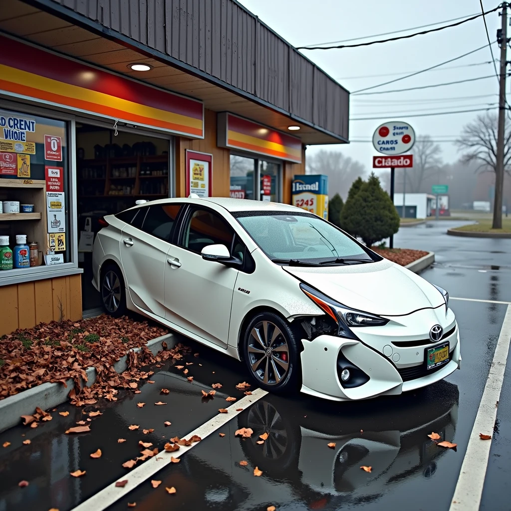 Toyota Prius that crashed into a convenience store, Destroyed convenience store,
