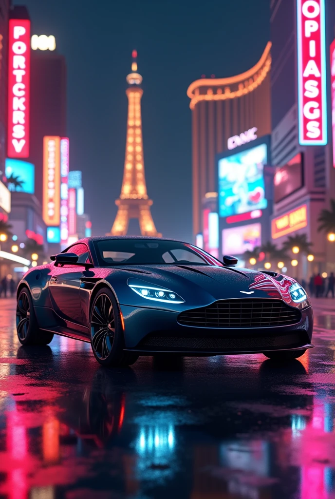 Aston Martin parked in Las Vegas