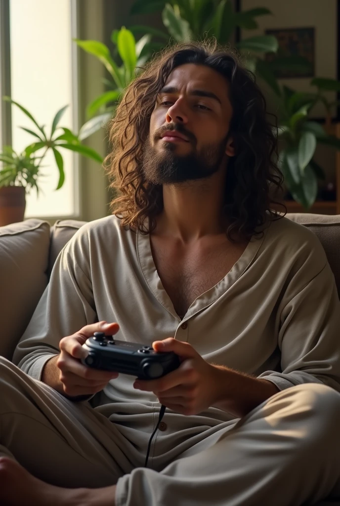 1 handsome guy Chinese-korean-japanese,Handsome,Male college student,hostel,Play games,musculous,hairy bodies,slippers,White socks,Abs, chest muscle,,grey sweatpants(Detailed eyes:1.3),Black eyes,full bodyesbian,amarelo,covered with milk dripping down
