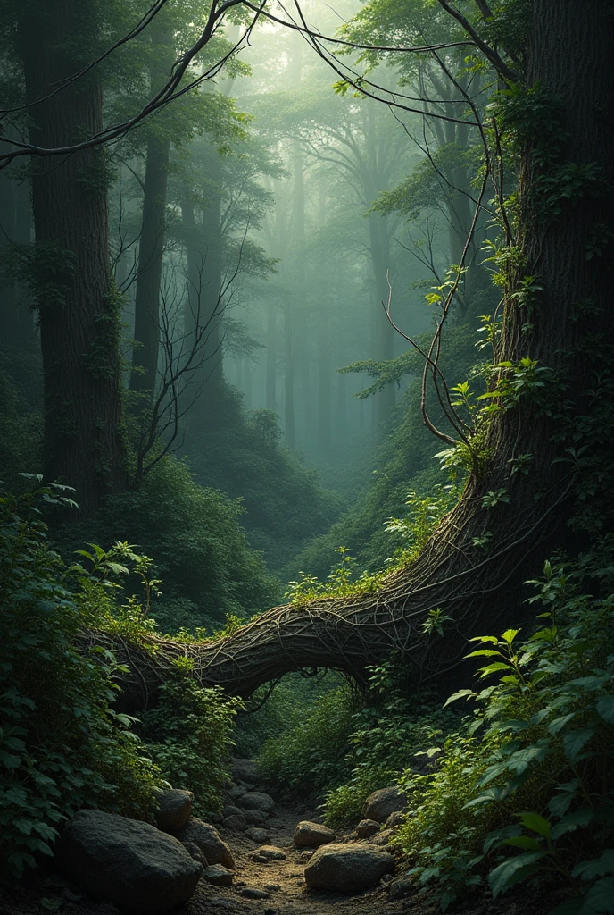 The plants were drowned by the thorns