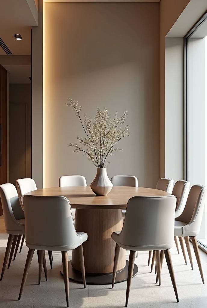 Create an image of a table with high-heeled chairs