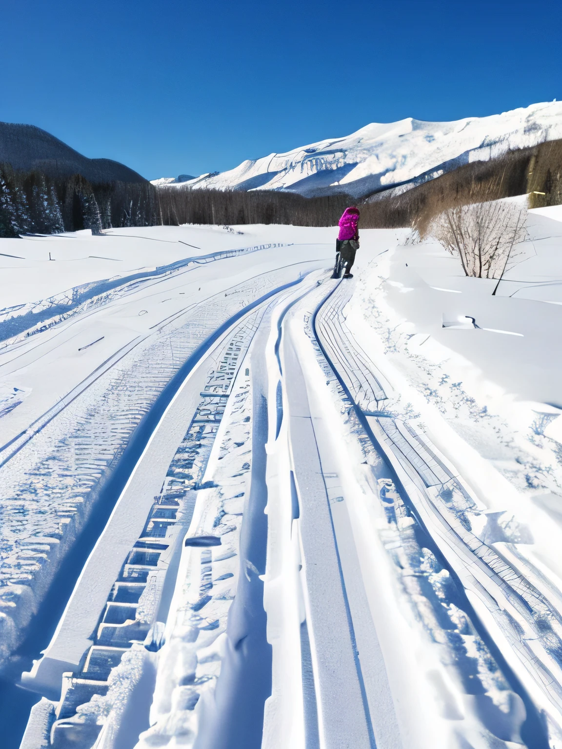 Snow Mountain, Many people skiing々, Europe, photograph, high quality