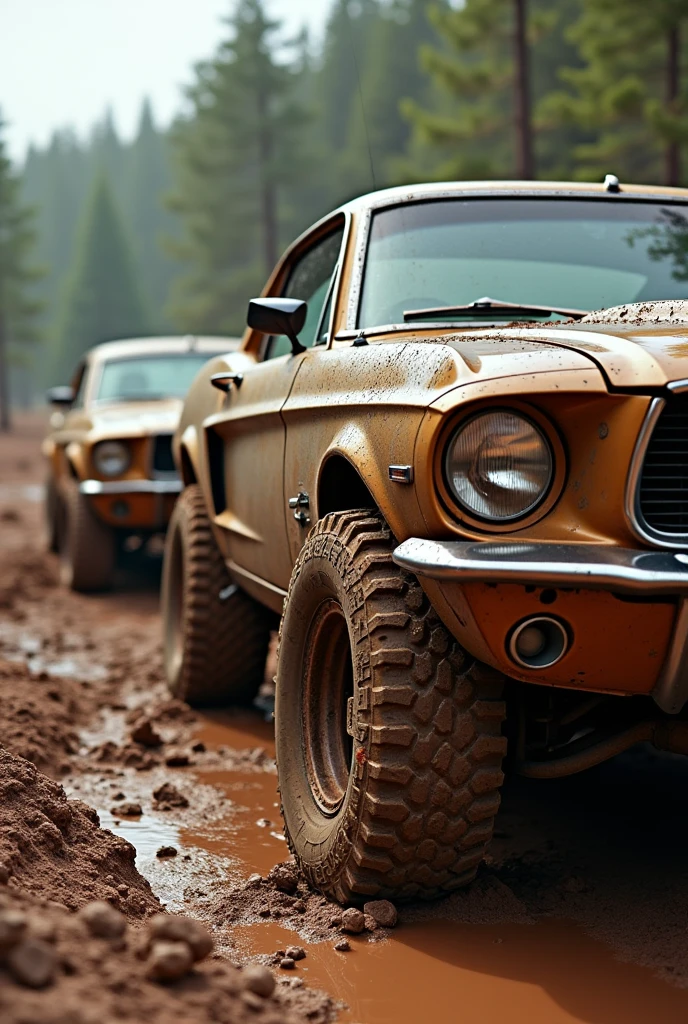 Highest quality, masterpiece, Ultra-high resolution, photo shoot、(Working Cars)、Dirt、mud、