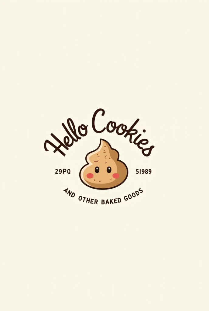 an aesthetically pleasing cookie shop logo named “hello cookies”, instead of cookie shop, replace it with “and other baked goods”