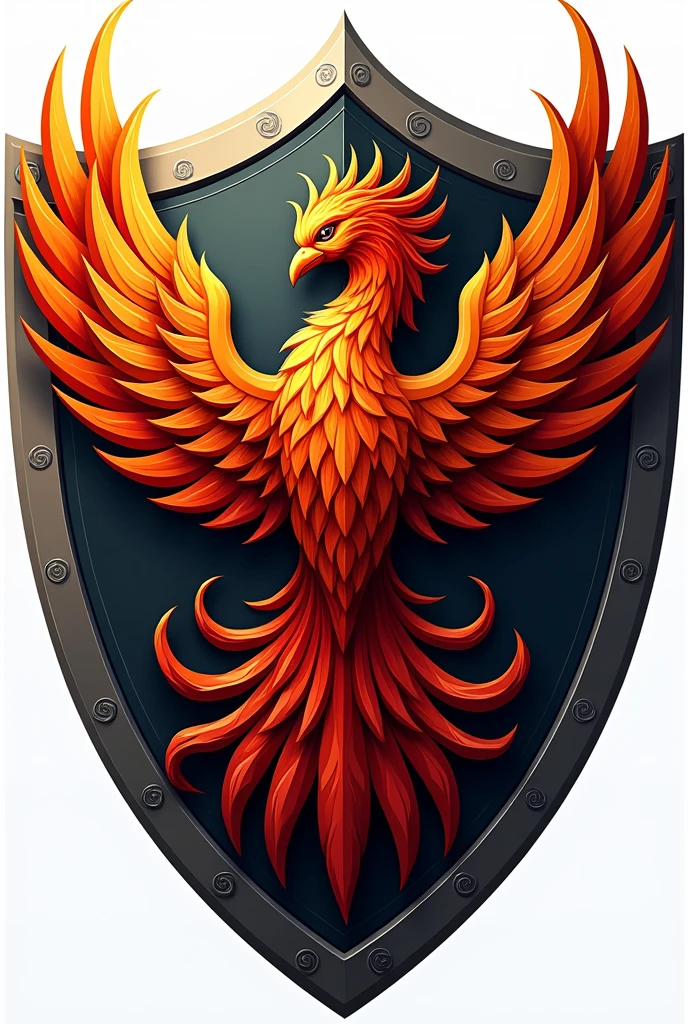 Phoenix bird logo on a shield 