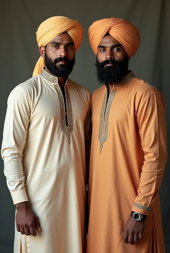 2 indian brothers nearly 30 years in traditional clothes