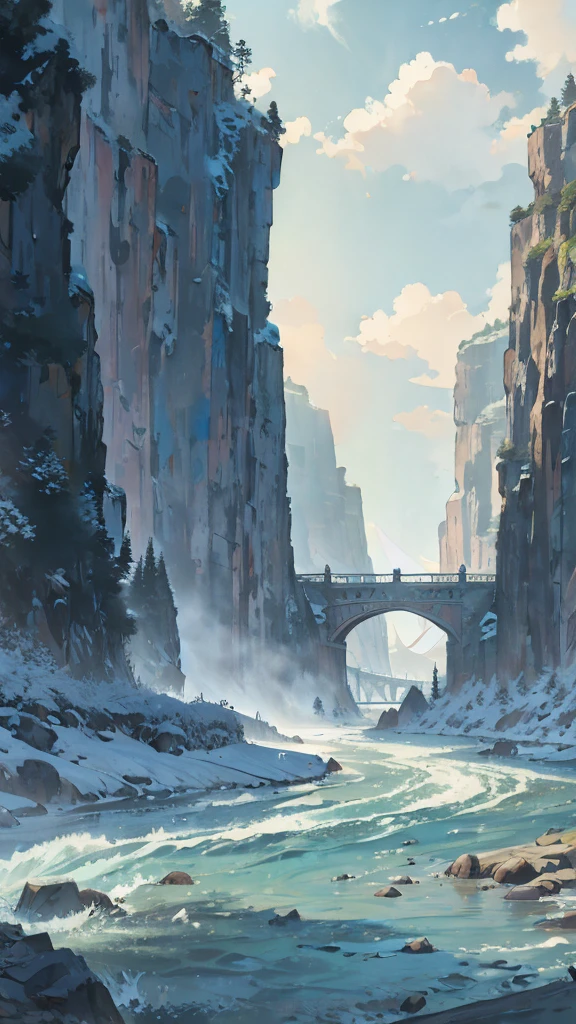 River flowing from a giant skull 